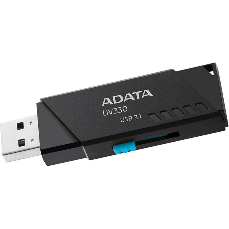 Флеш-драйв ADATA UV330 32GB Black (AUV330-32G-RBK) Конструкция выдвижная