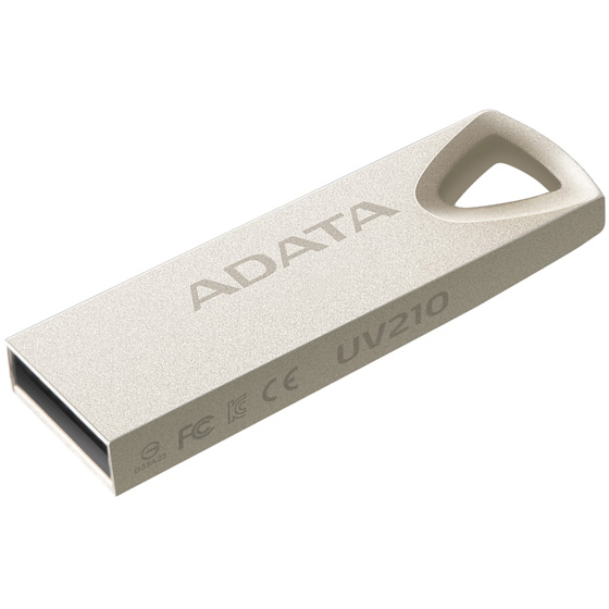 Флеш-драйв ADATA UV210 64GB Metal (AUV210-64G-RGD) Конструкция монолит