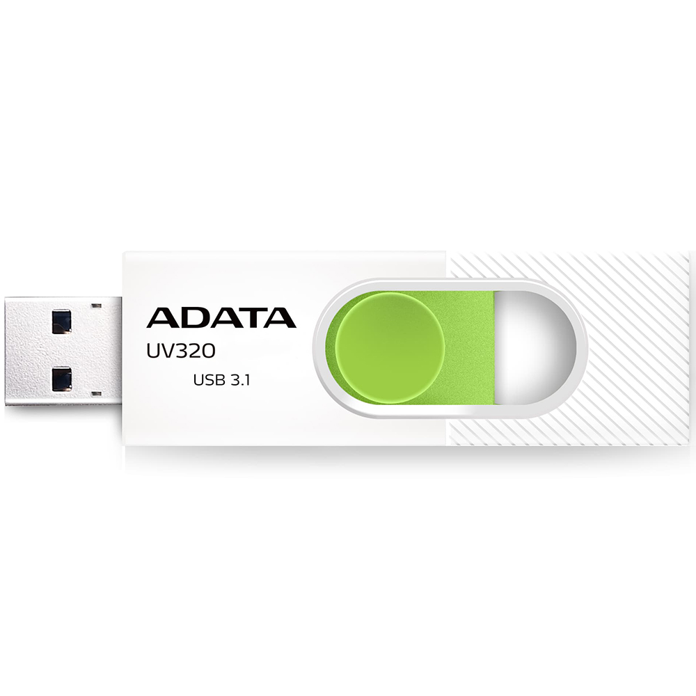 Флеш-драйв ADATA UV320 64GB White/Green (AUV320-64G-RWHGN)