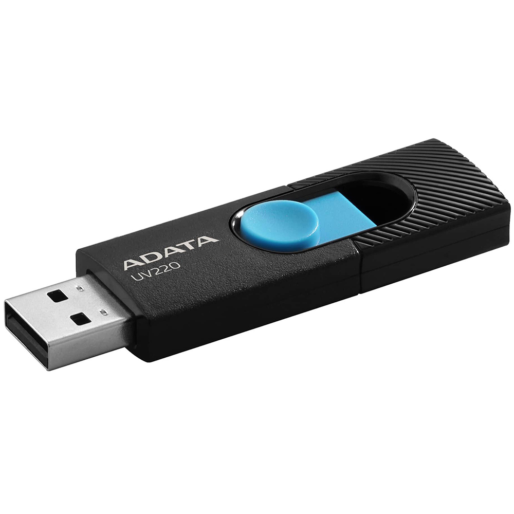 Флеш-драйв ADATA UV220 8GB Black/Blue (AUV220-8G-RBKBL) Конструкция выдвижная