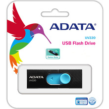 Флеш-драйв ADATA UV220 8GB Black/Blue (AUV220-8G-RBKBL)