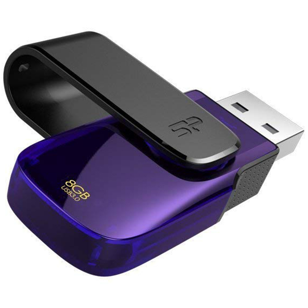 Флеш-драйв SILICON POWER Blaze B31 8GB Purple (SP008GBUF3B31V1U) Конструкция поворотная