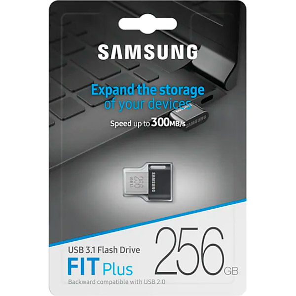 Флеш-драйв SAMSUNG Fit Plus 256 Gb USB 3.1 (MUF-256AB/APC) Материал корпуса пластик