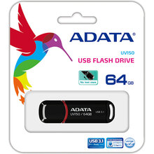 Флеш-драйв ADATA UV150 64GB Black (AUV150-64G-RBK)