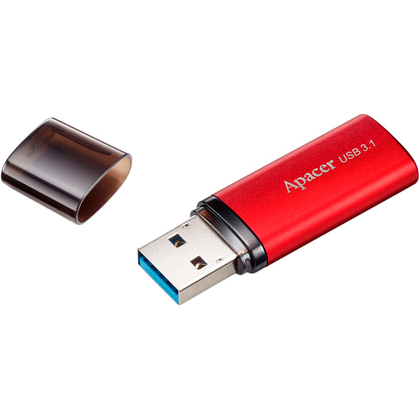 Флеш-драйв APACER AH25B 32GB Red (AP32GAH25BR-1) Матеріал корпуса метал