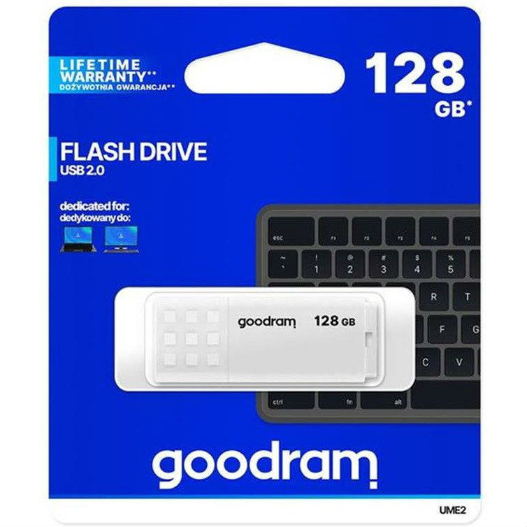 Флеш-драйв GOODRAM UME2 128GB (UME2-1280W0R11) Матеріал корпуса пластик