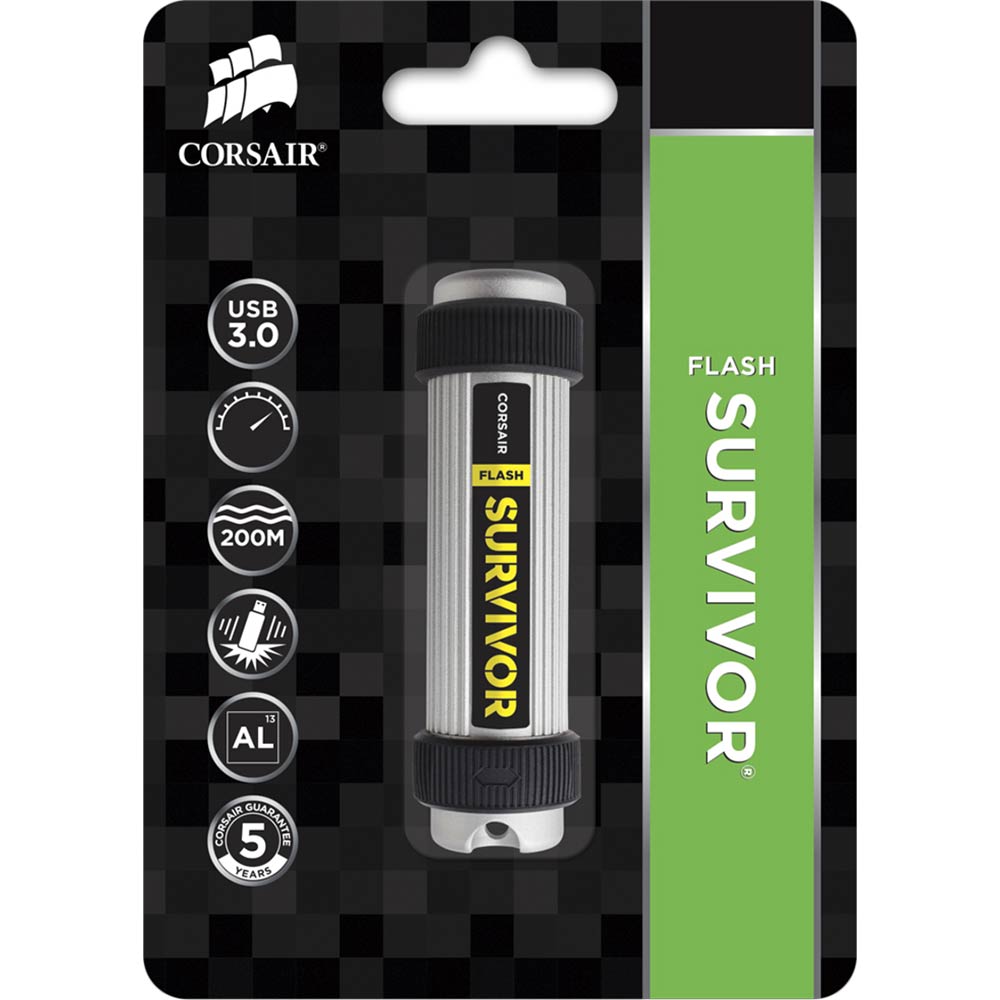 Флеш-драйв Corsair Flash Survivor 256GB USB 3.0 (CMFSV3B-256GB) Дизайн защищенная конструкция