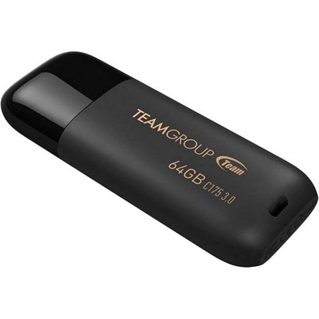 Флеш-драйв TEAM GROUP C175 64GB USB 3.0 Black (TC175364GB01) Материал корпуса пластик