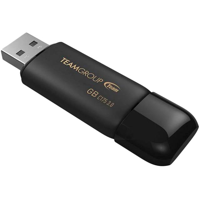 Флеш-драйв Team Group C175 128GB USB 3.0 Pearl Black (TC1753128GB01) Конструкция съемный колпачок