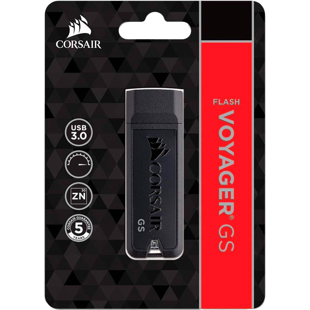 Флеш-драйв CORSAIR Voyager GS 128GB USB 3.0 (CMFVYGS3D-128GB) Материал корпуса пластик