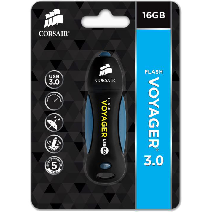 Флеш-драйв CORSAIR Voyager 16GB USB 3.0 (CMFVY3A-16GB) Объем памяти 16 Гб