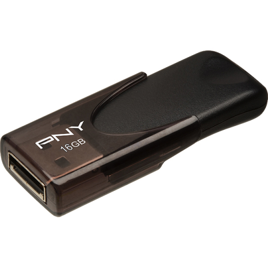 

Флеш-драйв PNY Attache 4 16GB Black (FD16GATT4-EF), 16 GB Attache 4 USB 2.0 Black