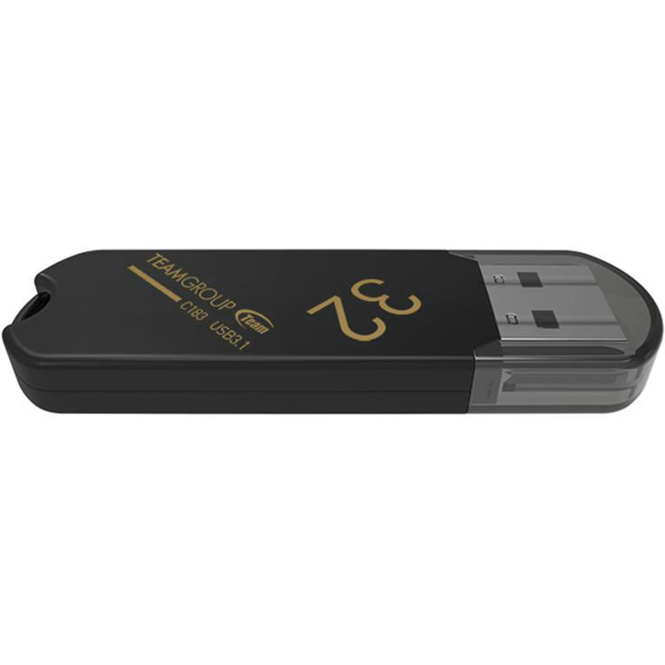 Флеш-драйв TEAM USB3.1 32GB C183 Black (TC183332GB01) Конструкция съемный колпачок