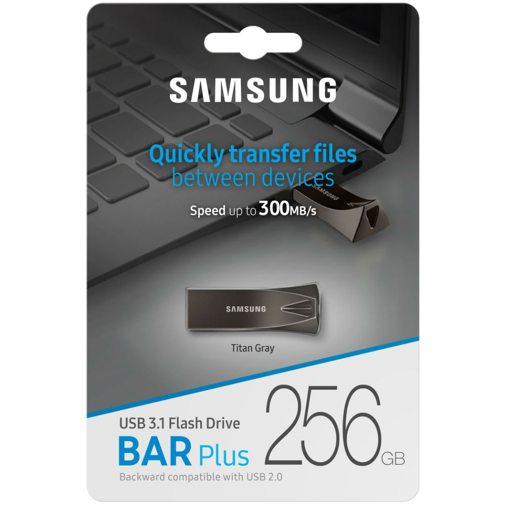 Фото Флеш-драйв SAMSUNG BAR Plus 256GB USB 3.0 Flash Drive (MUF-256BE4/APC)