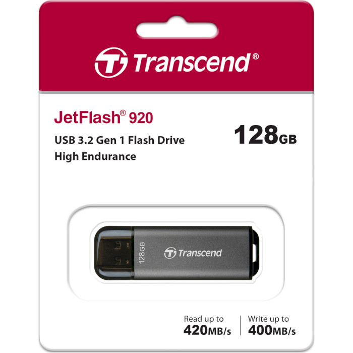 Фото Флеш-драйв TRANSCEND 128GB USB 3.2 JetFlash 920 Black (TS128GJF920)