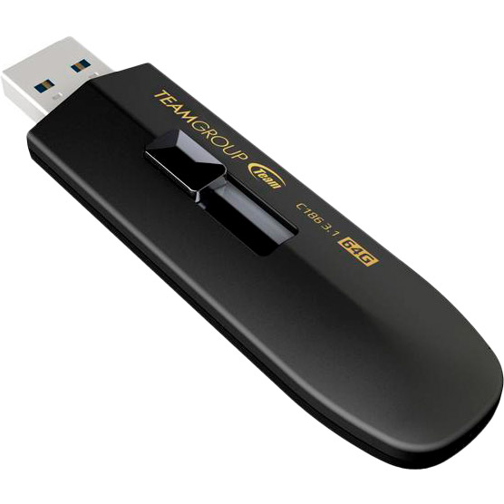 

Флеш-драйв TEAM 64GB USB 3.1 C186 Black (TC186364GB01), 64GB USB 3.0 C186 Black