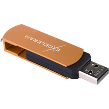 Флеш-драйв EXCELERAM 64GB P2 Series USB 2.0 Brown/Black (EXP2U2BRB64)