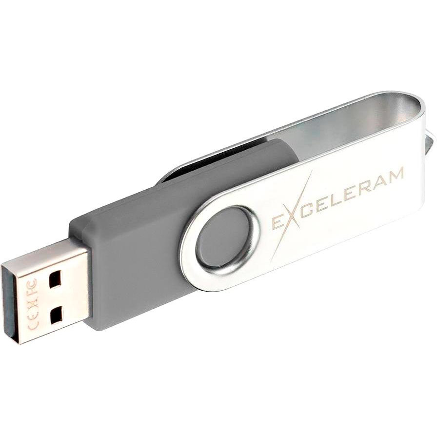 

Флеш-драйв EXCELERAM 32GB P1 Series USB 2.0 Silver/Gray (EXP1U2SIG32), 32GB P1 Series Silver/Gray USB 2.0