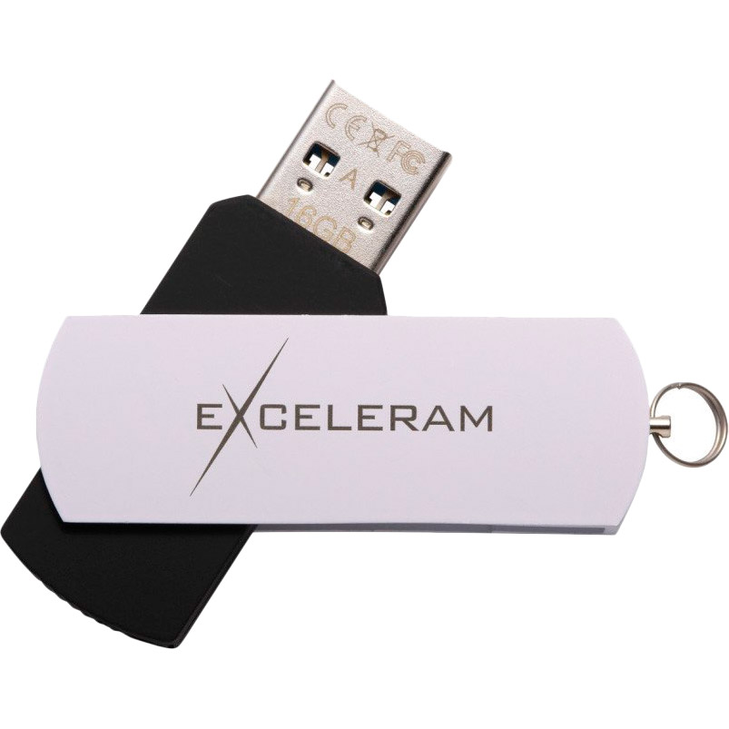 

Флеш-драйв EXCELERAM 64GB P2 Series USB 2.0 White/Black (EXP2U2WH2B64), 64GB P2 Series White/Black USB 2.0