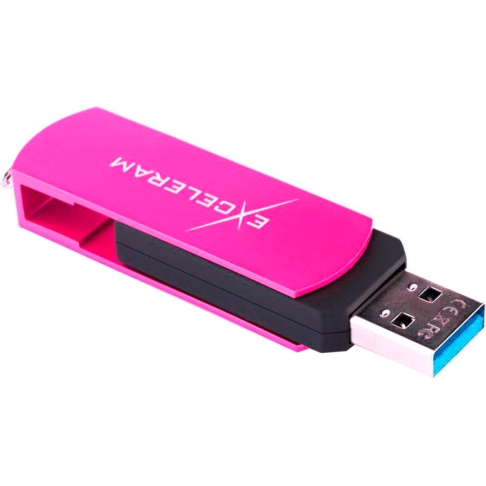 

Флеш-драйв EXCELERAM 128GB P2 Series USB 3.1 Gen 1 Rose/Black (EXP2U3ROB128), 128GB P2 Series Rose/Black USB 3.1 Gen 1