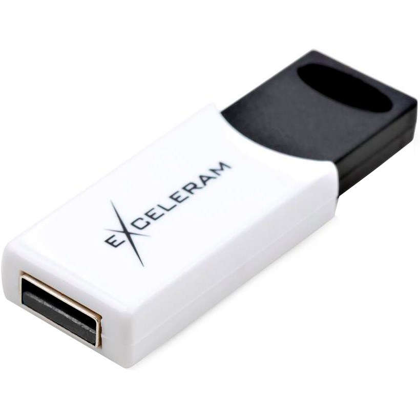 

Флеш-драйв EXCELERAM 64GB H2 Series USB 2.0 White/Black (EXU2H2W64), 64GB H2 Series White/Black USB 2.0