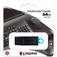 Флеш-драйв KINGSTON DT Exodia 64GB USB 3.2 Black/Teal (DTX/64GB)