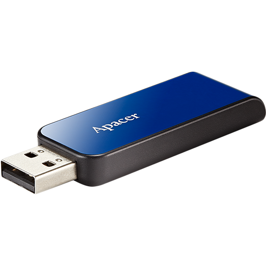 Флеш-драйв Apacer AH334 64 GB USB 2.0 Blue (AP64GAH334U-1) Материал корпуса пластик