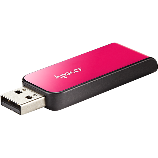 Флеш-драйв Apacer AH334 64 GB USB 2.0 Pink (AP64GAH334P-1) Материал корпуса пластик