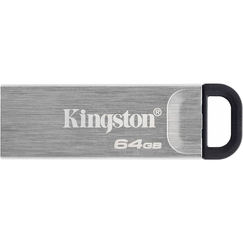 

Флеш-драйв KINGSTON DT Kyson 64GB USB 3.2 Silver Black (DTKN/64GB), DT Kyson 64GB USB 3.2