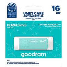 Флеш-драйв Goodram UME3 Care 16GB USB 3.0 Green (UME3-0160CRR11)