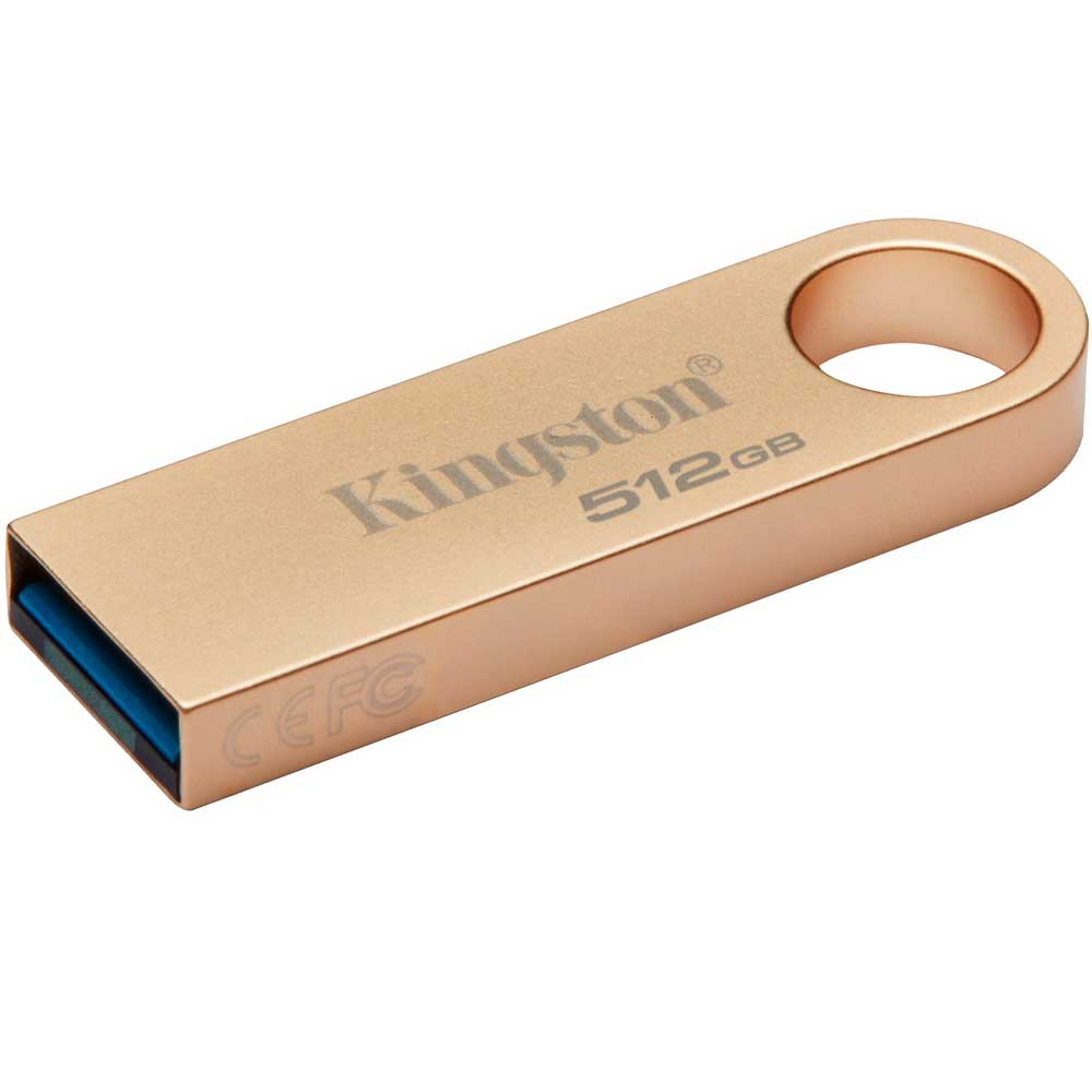 Флеш-драйв KINGSTON DT SE9 G3 512B USB 3.2 Gold (DTSE9G3/512GB) Конструкция монолит