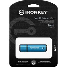 Флеш-драйв KINGSTON IronKey Vault Privacy 50 16GB Blue (IKVP50/16GB)