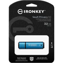 Флеш-драйв KINGSTON IronKey Vault Privacy 50 32GB Blue (IKVP50/32GB)