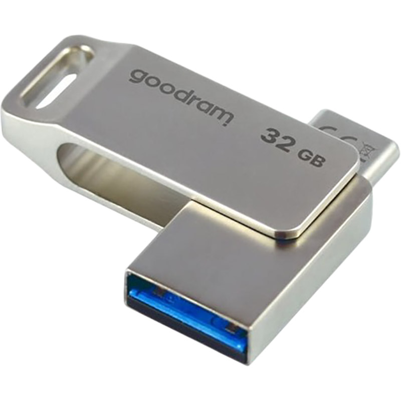 Флеш-драйв GOODRAM 32GB USB3.2 OTG Type-C ODA3 Silver (ODA3-0320S0R11) Матеріал корпуса метал