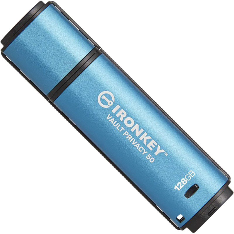 Флеш-драйв KINGSTON 128GB USB3.2 IronKey Vault Privacy 50 Type-A Blue (IKVP50/128GB)