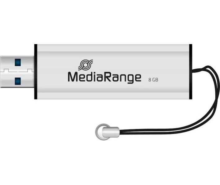 Флеш-драйв MEDIARANGE 8GB USB 3.0 Black/Silver (MR914) Конструкция выдвижная