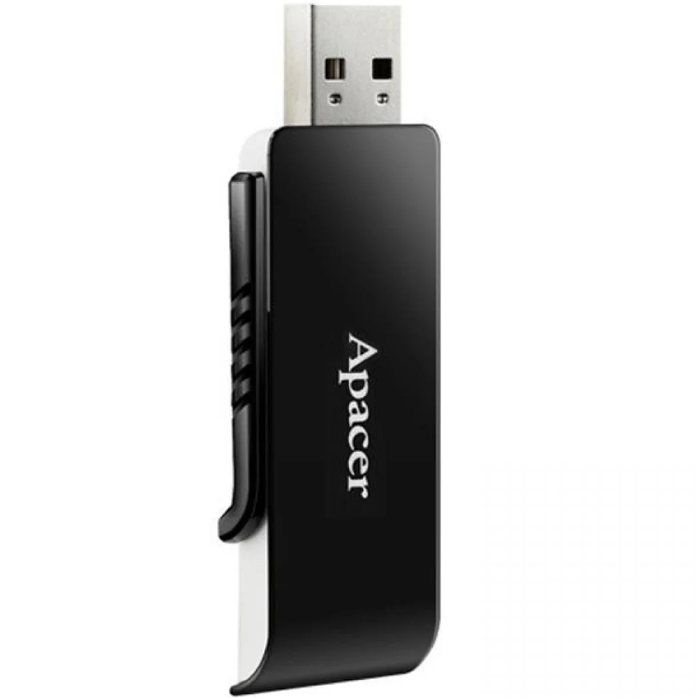 Флеш-драйв APACER AH350 64GB USB 3.2 Black (AP64GAH350B-1) Об'єм пам'яті 64 Гб