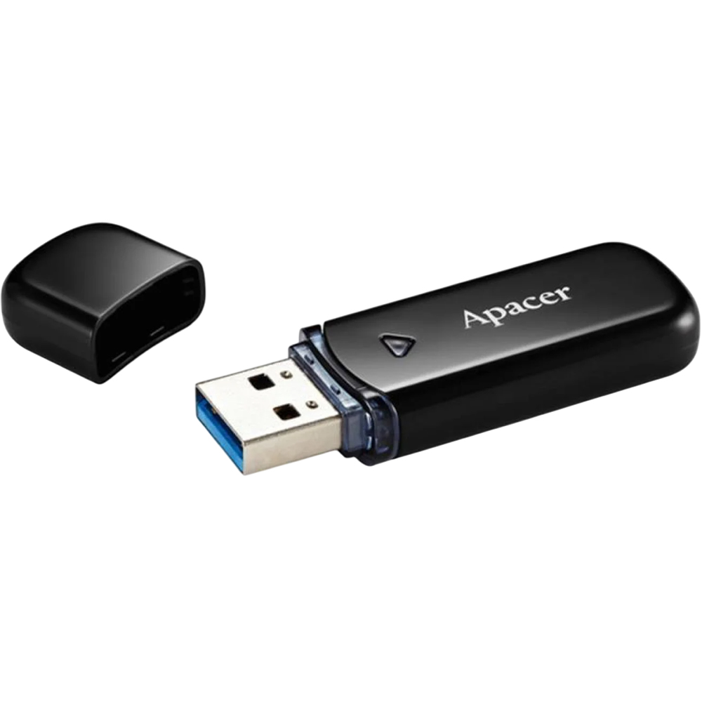 Флеш-драйв APACER AH355 32GB USB 3.2 Black (AP32GAH355B-1) Об'єм пам'яті 32 Гб