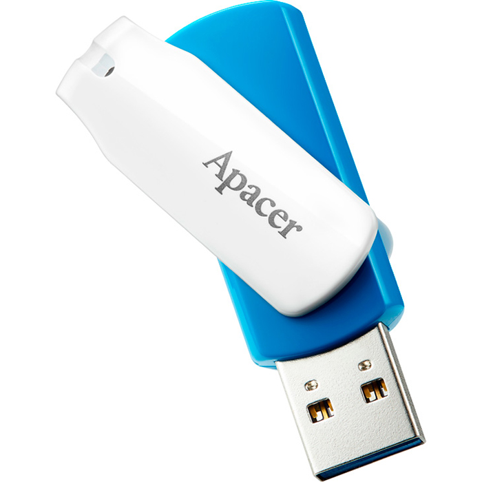 Флеш-драйв APACER AH357 128GB USB 3.2 Blue/White (AP128GAH357U-1) Конструкція поворотна