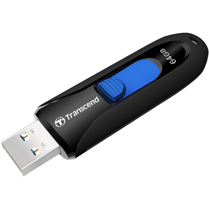 Флеш-драйв TRANSCEND JetFlash 790 64GB USB 3.1 Black (TS64GJF790K) Об'єм пам'яті 64 Гб