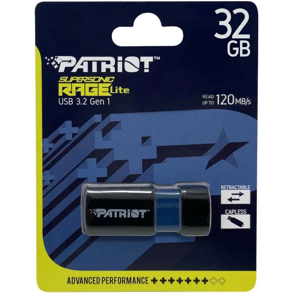 Внешний вид Флеш-драйв PATRIOT RAGE LITE 32GB USB 3.2 GEN 1 (PEF32GRLB32U)