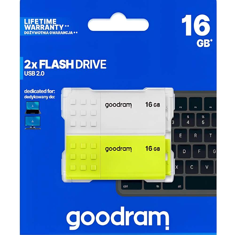 Флеш-драйв GOODRAM 2x16GB UME2 MIX USB 2.0 (UME2-0160MXR11-2P) Конструкція знімний ковпачок