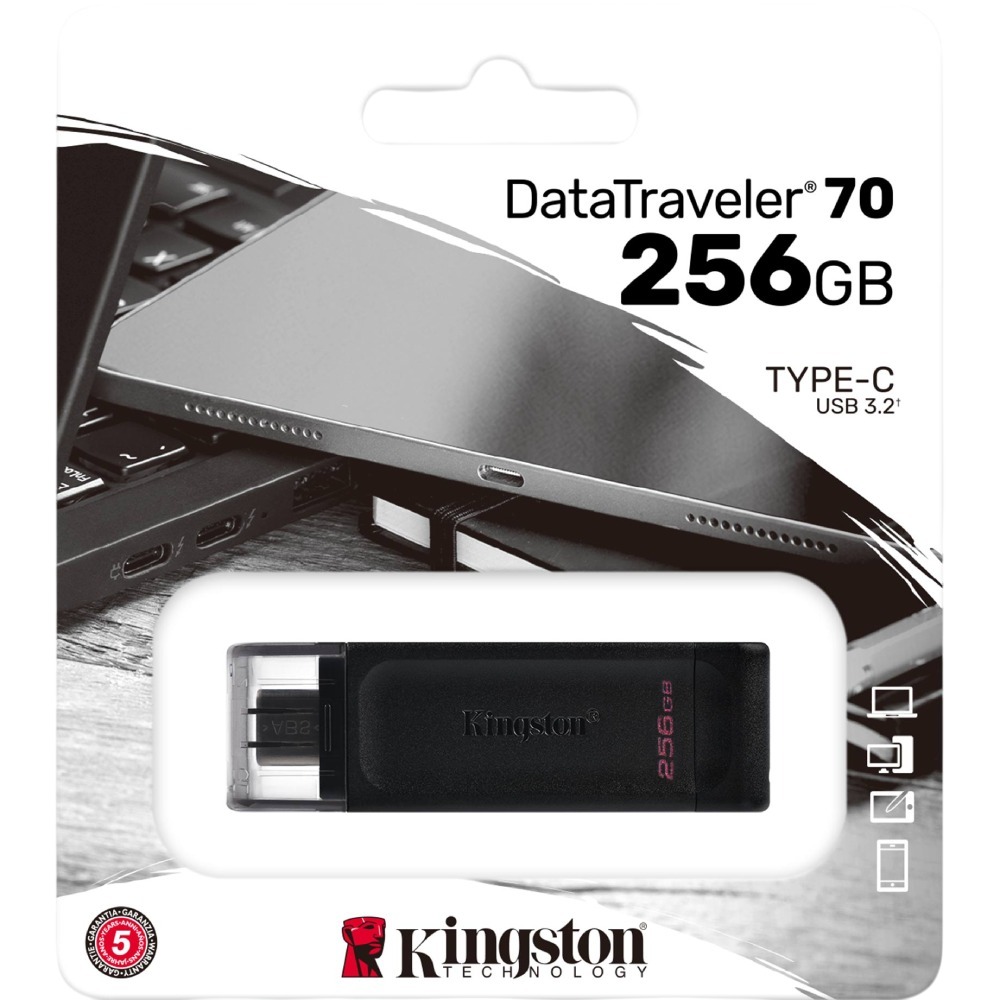 Флеш-драйв KINGSTON DT70 256GB (DT70/256GB) Материал корпуса пластик