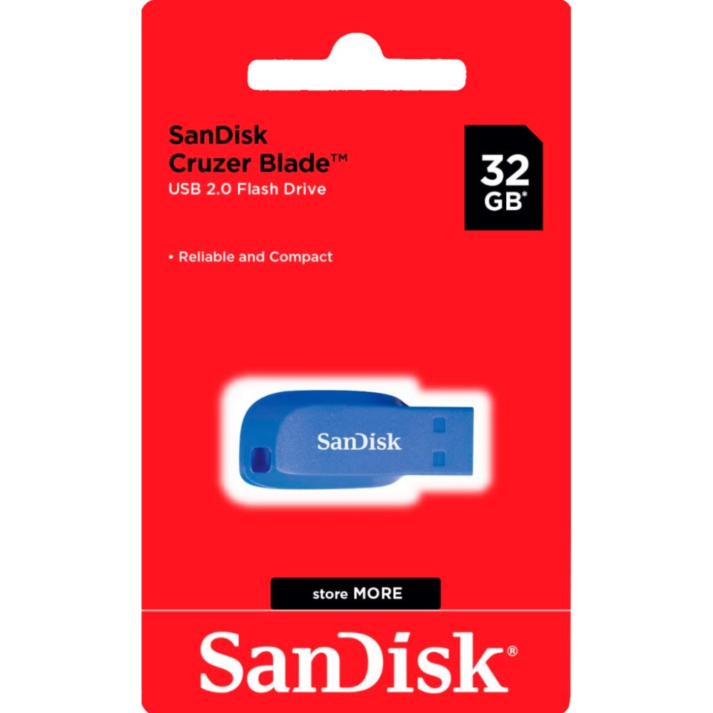 Флеш-драйв SANDISK 32GB USB Cruzer Blade (SDCZ50C-032G-B35BE) Материал корпуса пластик