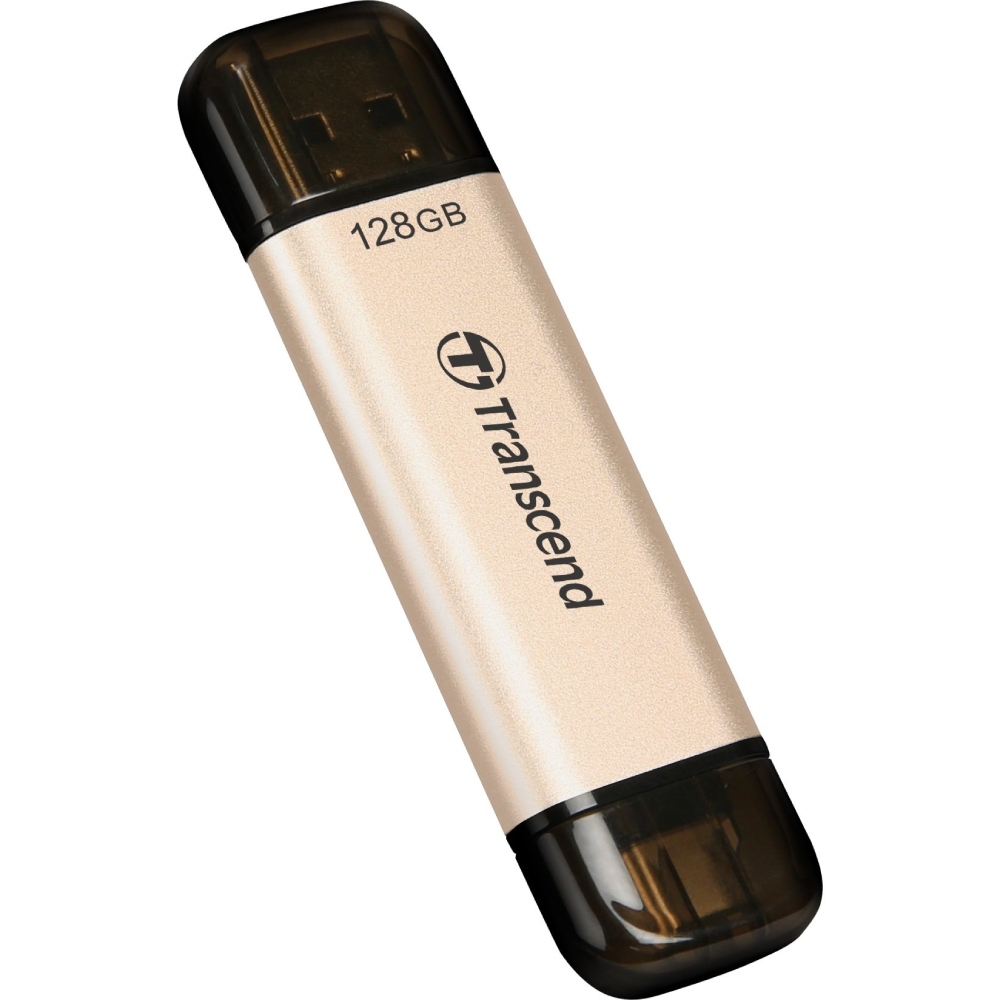 Флеш-драйв TRANSCEND 128GB USB 3.2/Type-C JetFlash 930 Gold-Black (TS128GJF930C) Дизайн защищенная конструкция