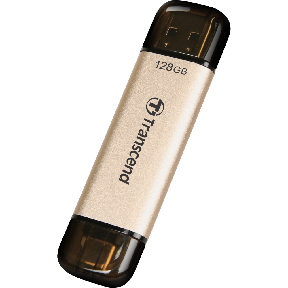 Флеш-драйв TRANSCEND 128GB USB 3.2/Type-C JetFlash 930 Gold-Black (TS128GJF930C) Материал корпуса металл