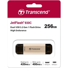 Флеш-драйв TRANSCEND 256GB USB 3.2/Type-C JetFlash 930 Gold-Black (TS256GJF930C)