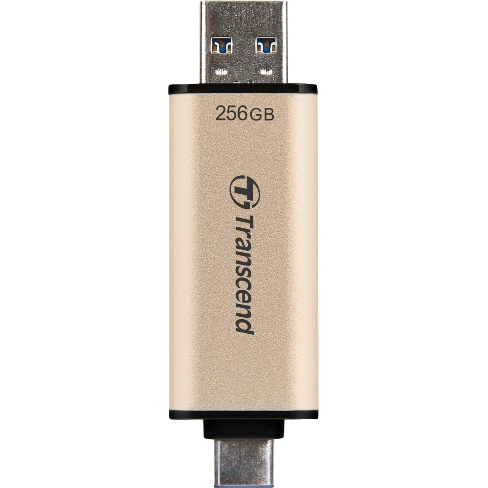 Флеш-драйв TRANSCEND 256GB USB 3.2/Type-C JetFlash 930 Gold-Black (TS256GJF930C) Конструкция съемный колпачок