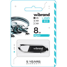 Флеш-драйв WIBRAND 8GB Aligator Black (WI2.0/AL8U7B)