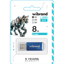 Флеш-драйв WIBRAND 8GB Cougar Blue (WI2.0/CU8P1U)